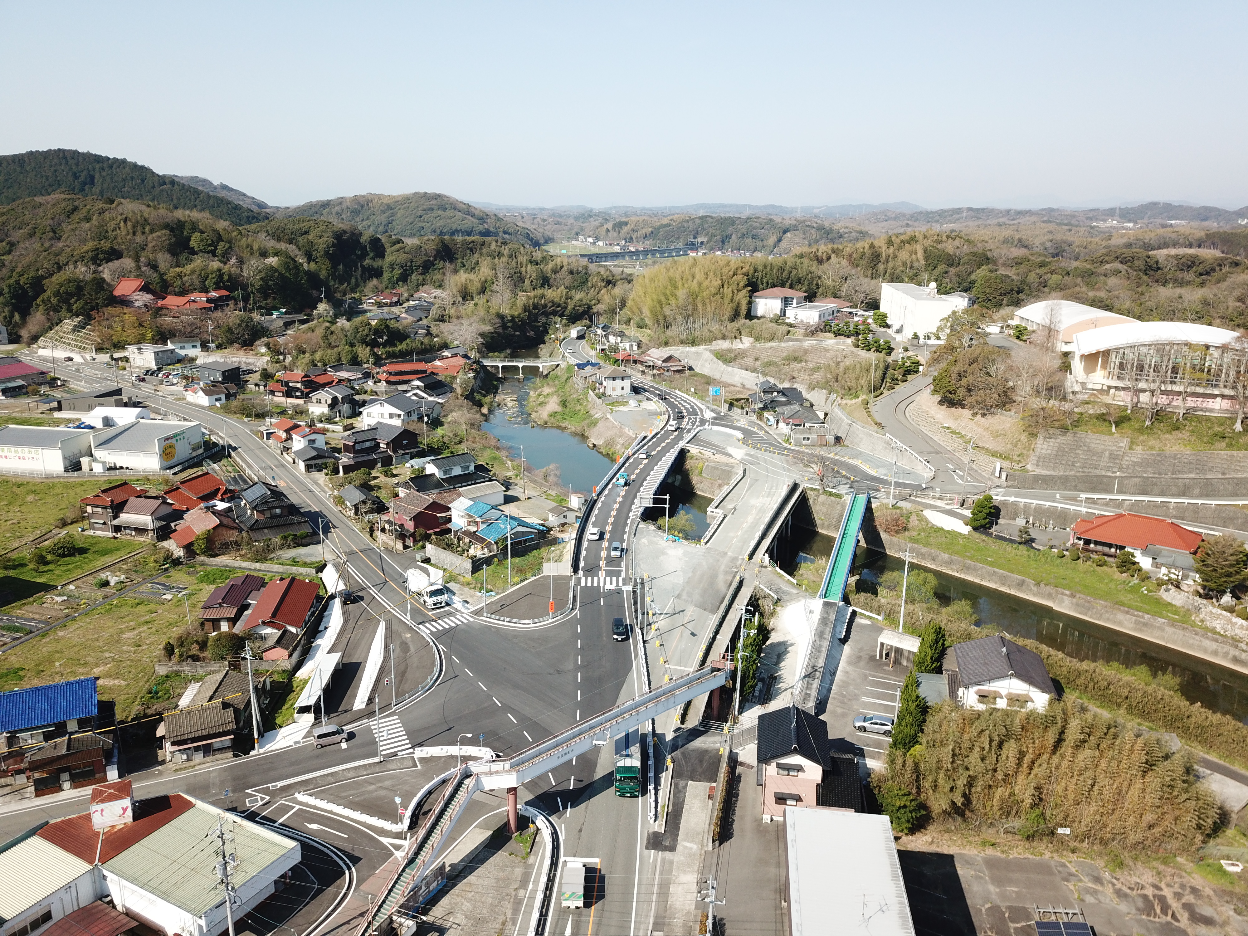 国道2号茶屋地区迂回路歩道橋設置外工事